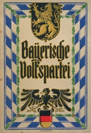 BVP poster Coloured poster with the inscription "Bayerische Volkspartei".