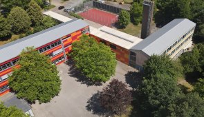 L'école communautaire de St. Ingbert-Rohrbach vue du ciel