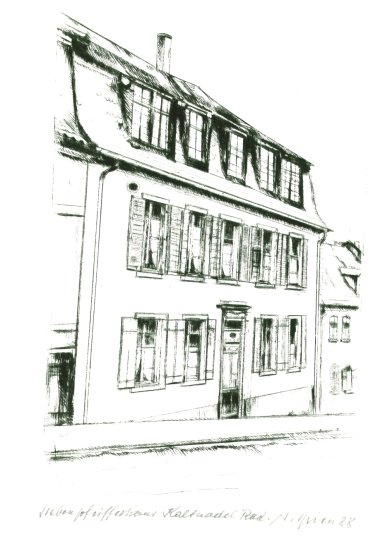 Maison Siebenpfeiffer Gravure représentant une maison