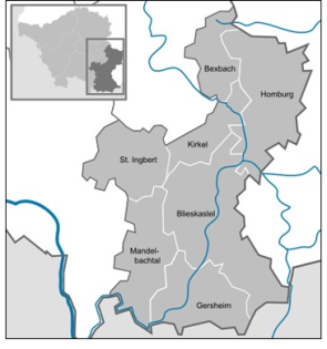 Offres d'emploi Carte du district de Saarpfalz