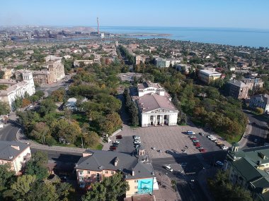 Vista aerea del Mriupol a Donetsk