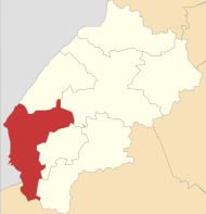 La mappa dell'oblast' di Lviv e del distretto di Yavoriv è segnata in rosso.