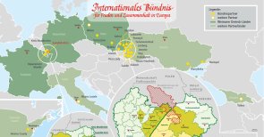 Międzynarodowy sojusz Mapa sojuszy międzynarodowych w Europie