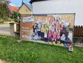 Приветственный плакат города Виттерсхайм в сотрудничестве с организацией Our village has a future