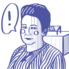 Digitale Zeichnung des Portraits einer Frau