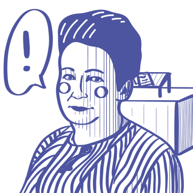 Digitale Zeichnung des Portraits einer Frau