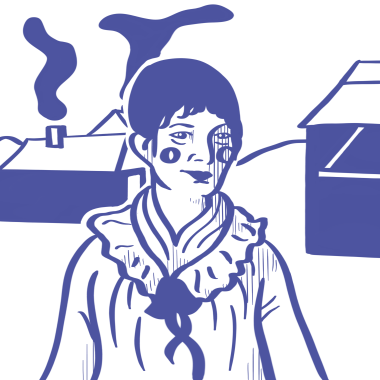 Digitale Zeichnung des Portraits einer Frau