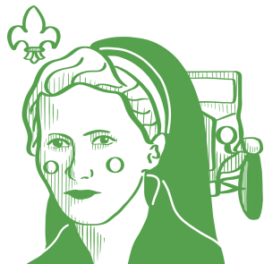 Digitale Zeichnung des Portraits einer Frau