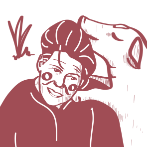Digitale Zeichnung des Portraits einer Frau