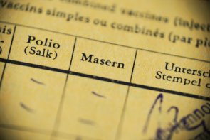 Seite im Impfpass zu Masern