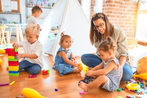 Beautiful,Teacher,And,Group,Of,Toddlers,Playing,Around,Lots,Of Beautiful,Teacher,And,Group,Of,Toddlers,Playing,Around,Lots,Of