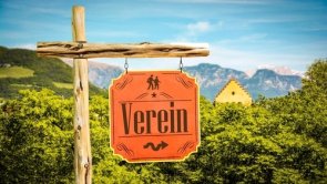 Vereinswesen Ein Schild mit Aufschrift Verein